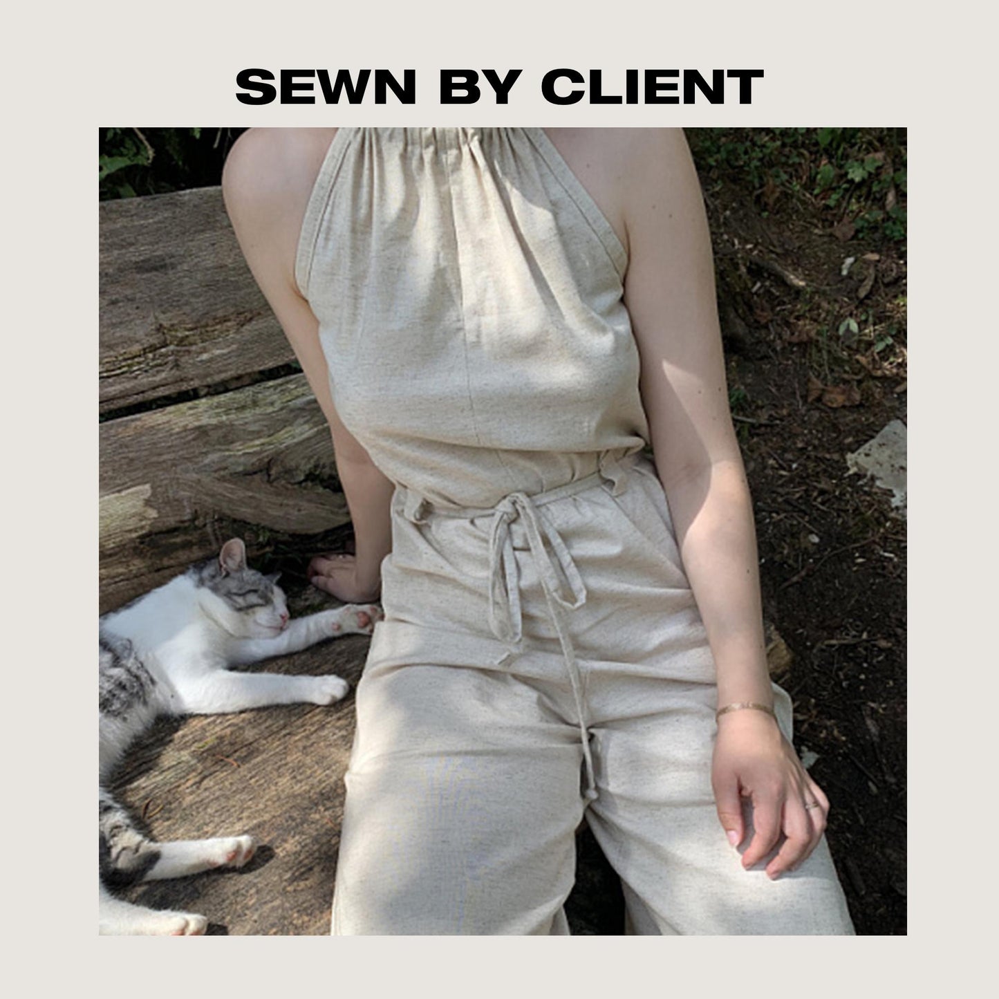 Sleeveless Long Romper Sewing Pattern | Jumpsuit with Waist Tie | US 6-16