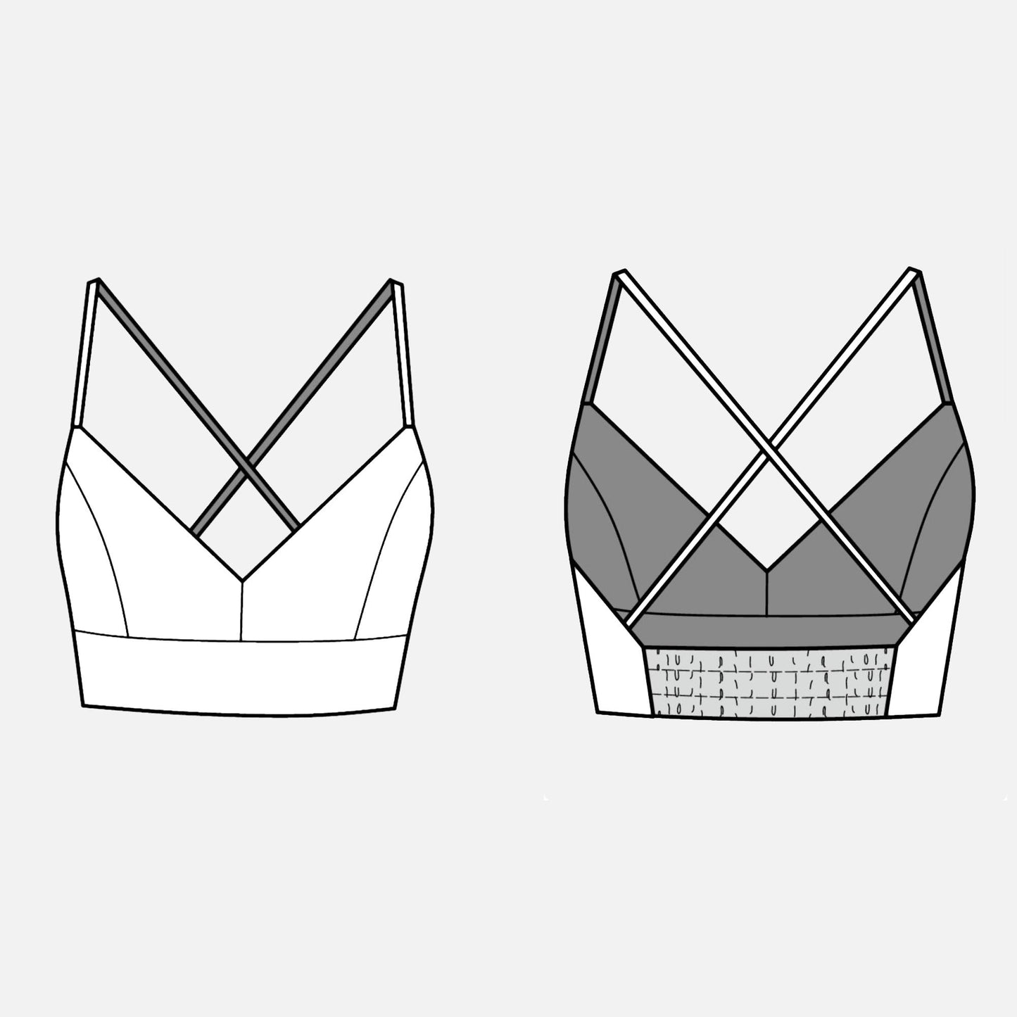 Summer top sewing pattern | Top with elastic band | Linen top pattern | Y2K top sewing pattern | Workout top | A0, USletter, A4 | XS-XXL