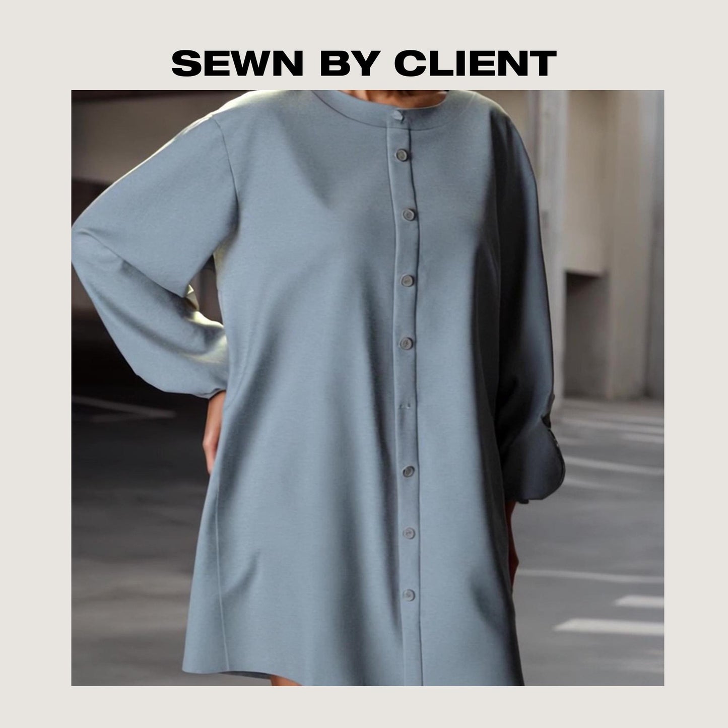 ✨ Shirt Dress with Puffed Sleeves Pattern | Dress | L–2XL (US 12–16 / EU 40–44)
