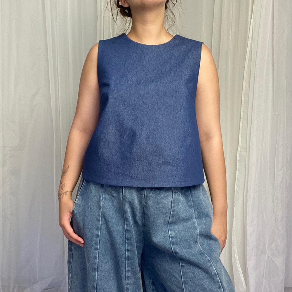 Open back top Sewing Pattern, Wrap-around back top, Summer top Pattern, Y2K stylish Top Pattern, draped top | US 6-16 | A4, Letter, Plotter
