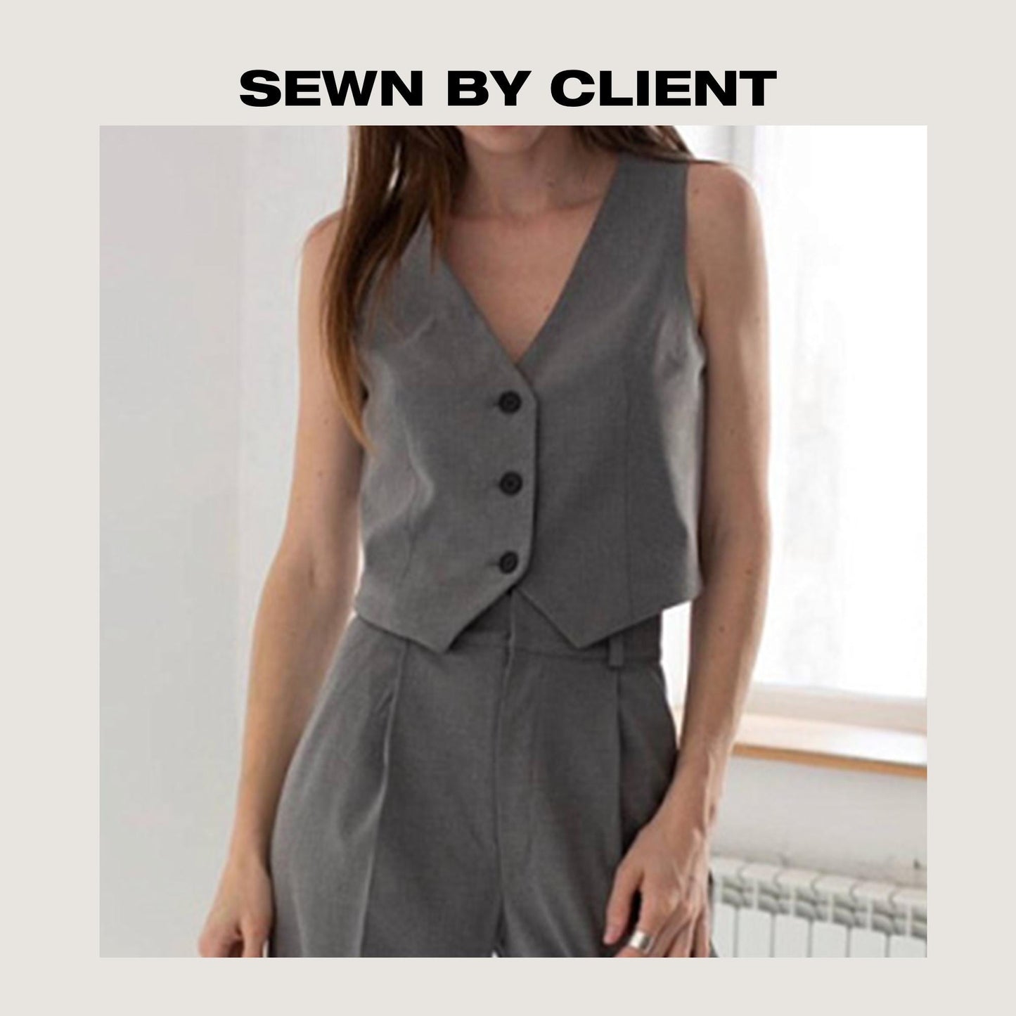 Women's Classic Vest Sewing Pattern | Fitted Buttoned Vest | DIY Tailored Vest PDF | Waistcoat Jacket
