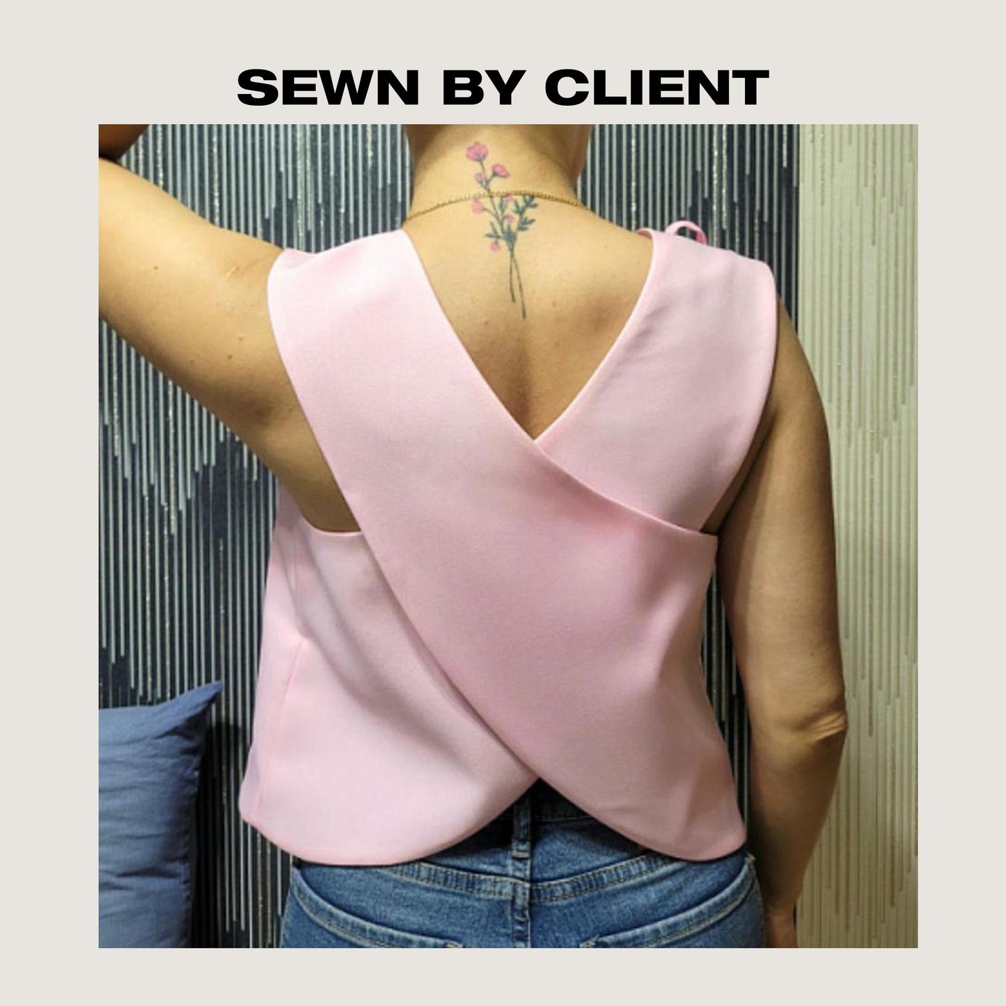 Open back top Sewing Pattern, Wrap-around back top, Summer top Pattern, Y2K stylish Top Pattern, draped top | US 6-16 | A4, Letter, Plotter