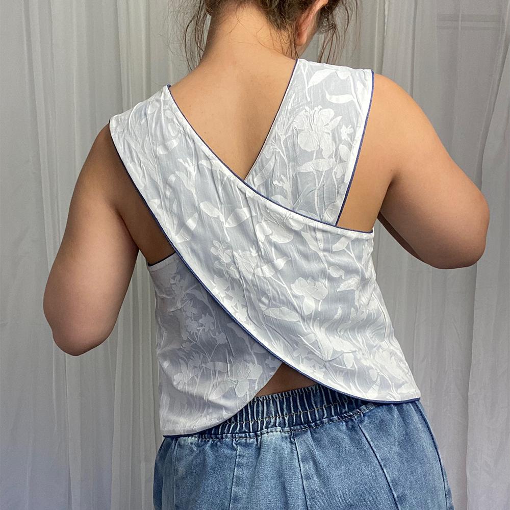 Open back top Sewing Pattern, Wrap-around back top, Summer top Pattern, Y2K stylish Top Pattern, draped top | US 6-16 | A4, Letter, Plotter