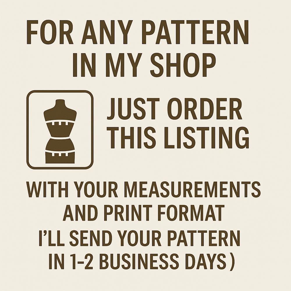 Custom-size PDF Sewing Pattern Service