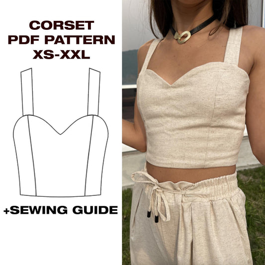 Fitted Strappy Top Sewing Pattern | Low-Volume Top | XS–XXL (US 6–16 / EU 34–48)