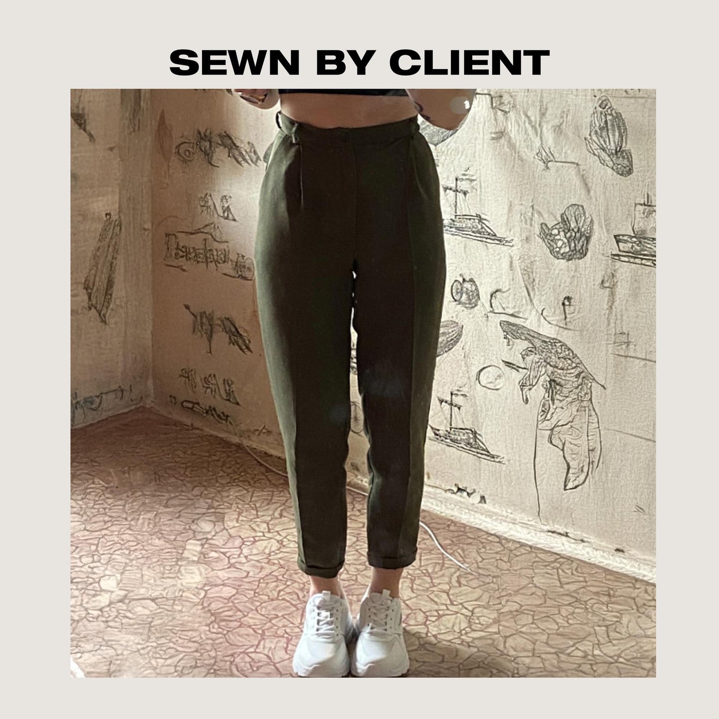 Tailored Trousers Sewing Pattern | Fitted Tapered Pants | Women's PDF Pattern | XS-XXL