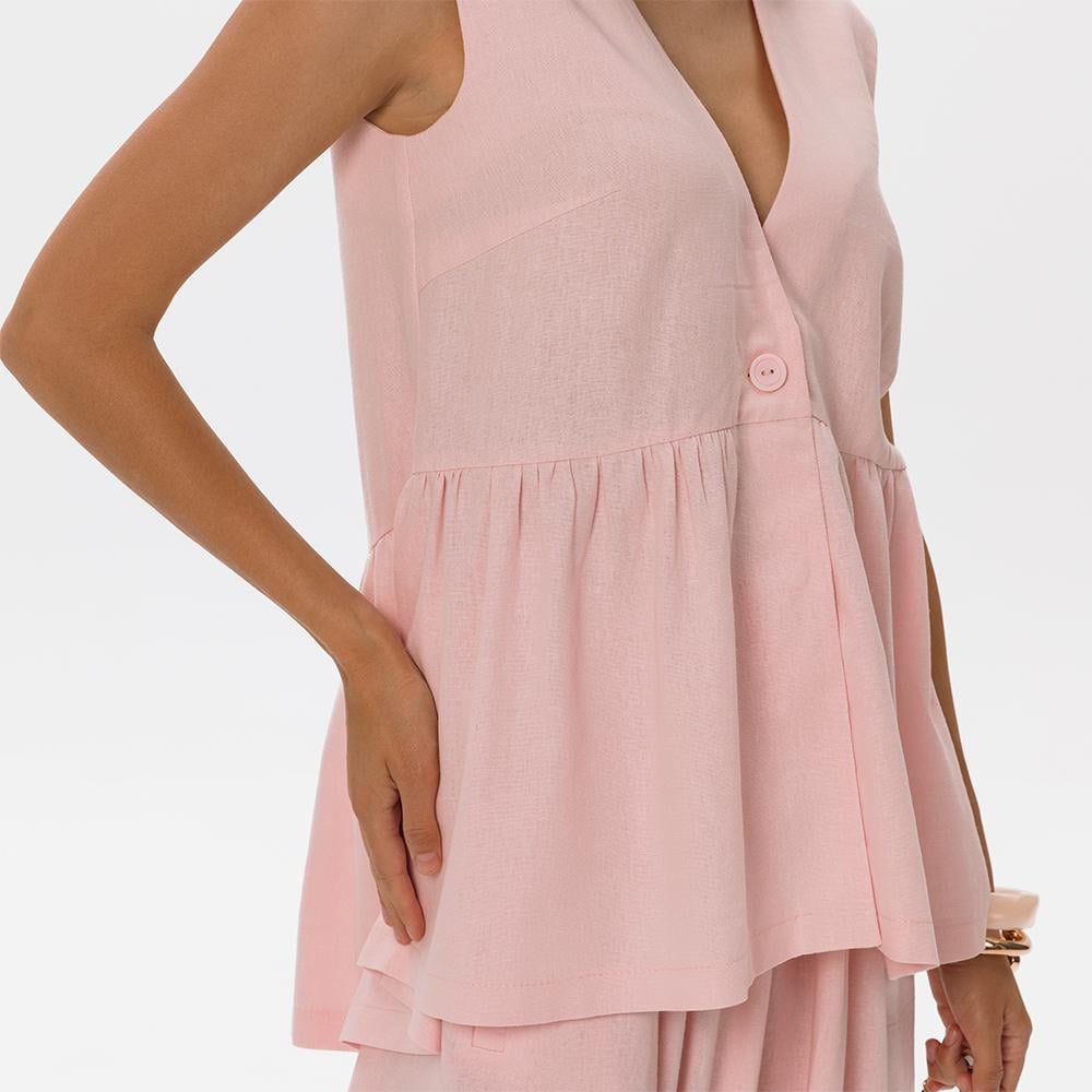 Ruffle Wrap Summer Top Sewing Pattern | Draped Shirt Top | XS-XXL