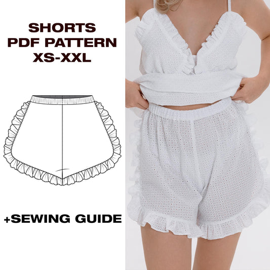 High Waist Wide Leg Summer Shorts Pattern | Shorts | XS–2XL (US 2–14 / EU 34–44)