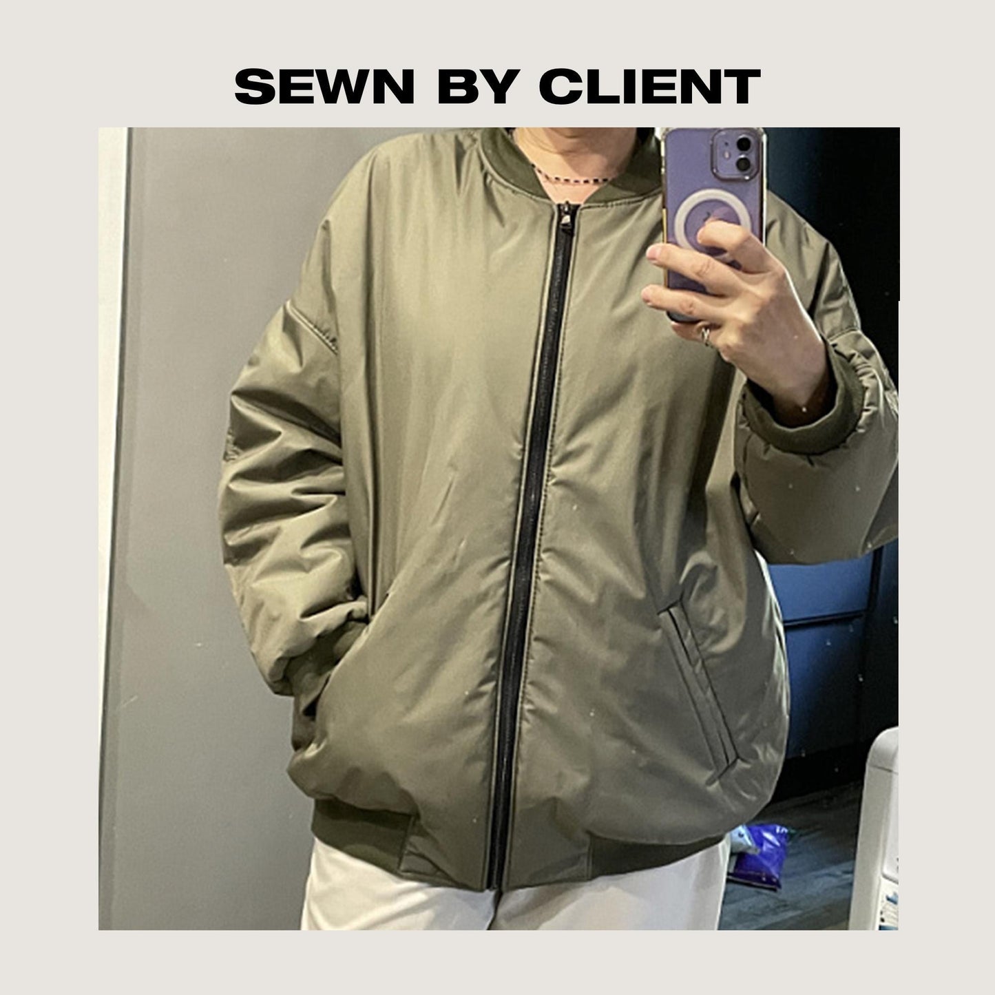 Bomber jacket women pdf sewing pattern | XS-XXL | easy digital pdf | beginner friendly | outerwear pattern | Jacket sewing pattern