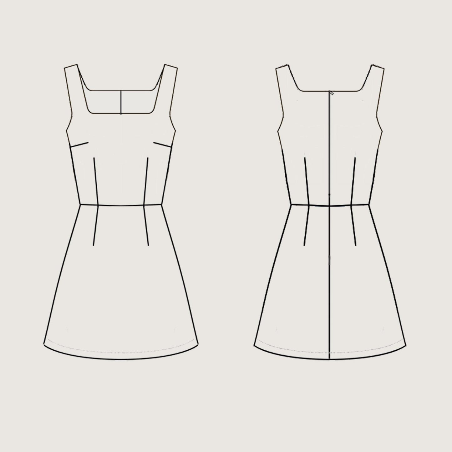 ✨ Fitted Mini Dress Pattern | Dress | L–2XL (US 12–16 / EU 40–44)