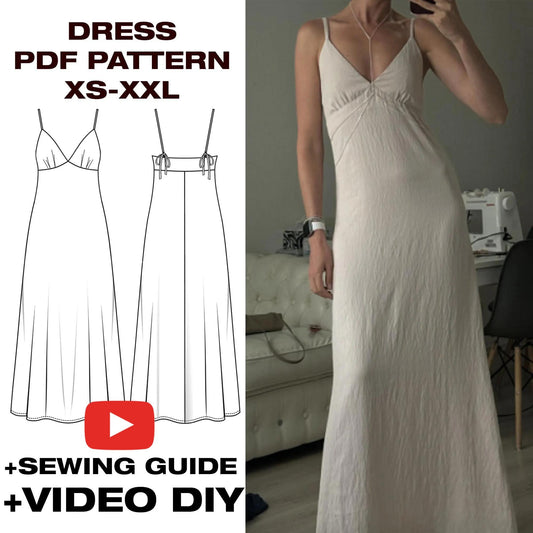 Naples dress // Summer Dress Sewing Pattern with Illustrated Instructions – Perfect Wrap, Slip, or Cottagecore Styles, Girls & Everyday Wear