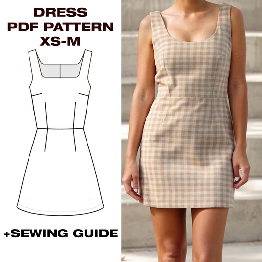 Fitted Mini Dress Pattern | Dress | XS–M (US 2–6 / EU 34–38)