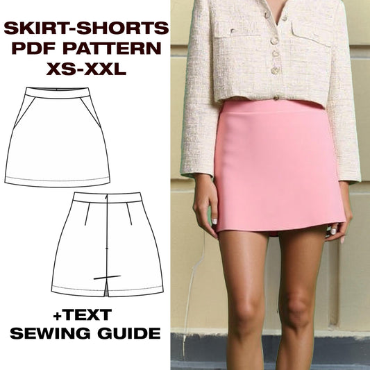 Summer Shorts Skirt Pattern | Shorts | XS–XXL (US 6–16 / EU 34–44)