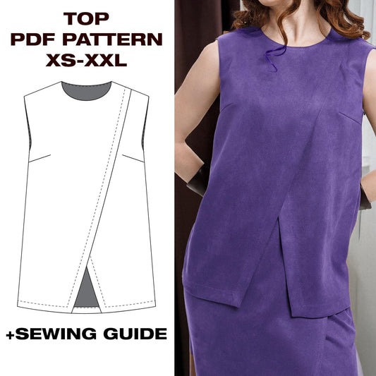 Wrap Top Sewing Pattern | Summer Top | XS–L (US 2–12 / EU 34–44)