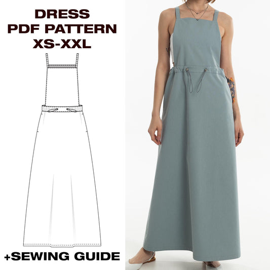 Straight-Cut Sundress Pattern | Dress | XS–2XL (US 2–12 / EU 34–48)
