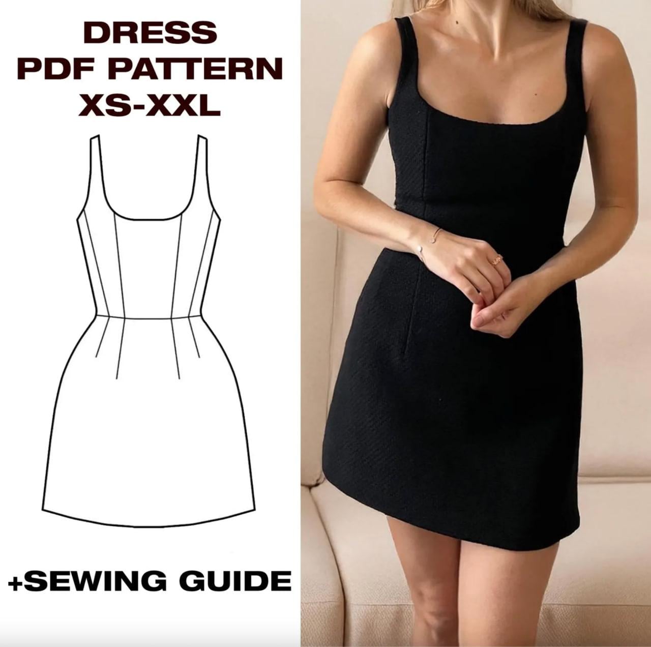 Beginner Summer Dress Pattern Bundle | 4 Easy Patterns | Naples dress | A Line Dress | Midi Denim dress | Slip dress | XS-XXL | US2-12