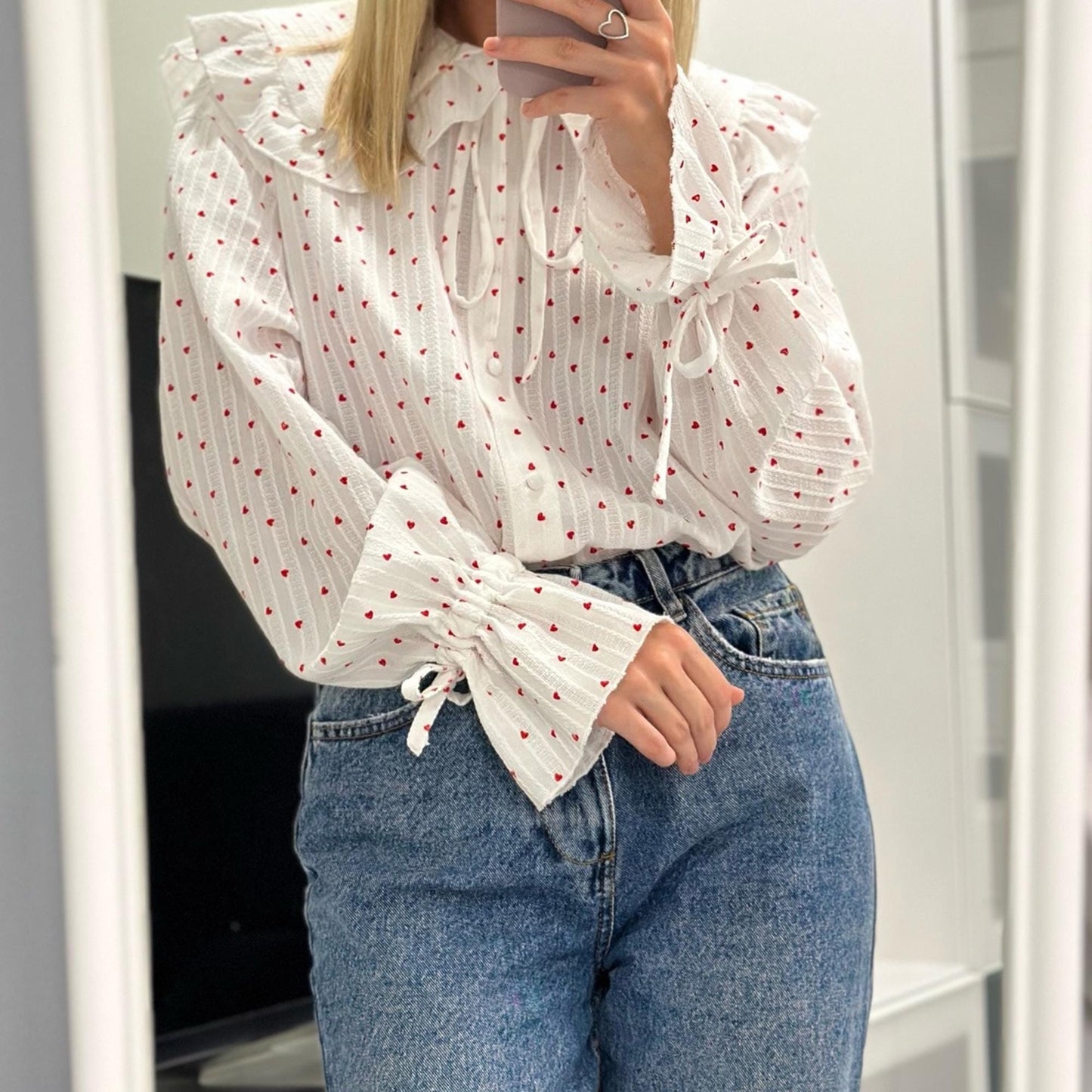 ✨ Ruffle Collar Shirt Pattern | Long Sleeve Shirt | XS–XL (US 2–12 / EU 34–44)