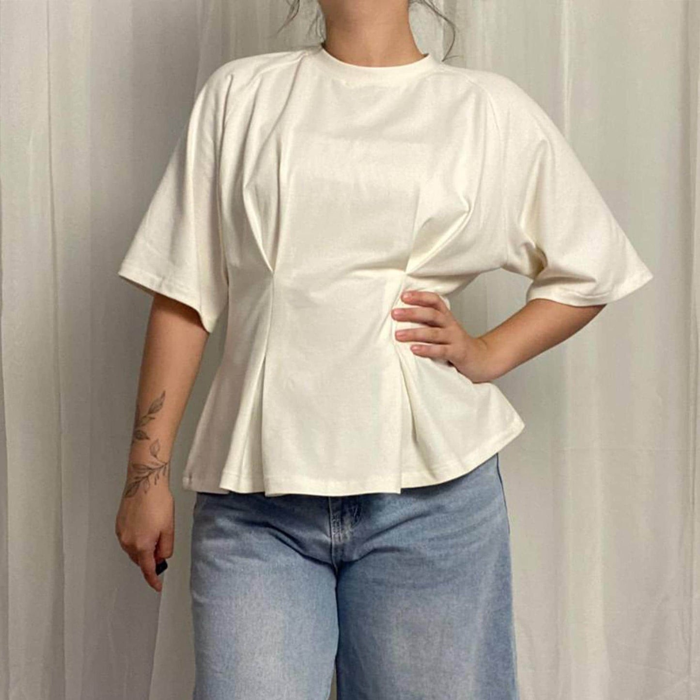 PDF Top Sewing Pattern | Sizes XS-XXL  Easy Sewing Pattern | Beginner Pattern | Top with pleats | Linen top pattern | Y2K top sewing pattern