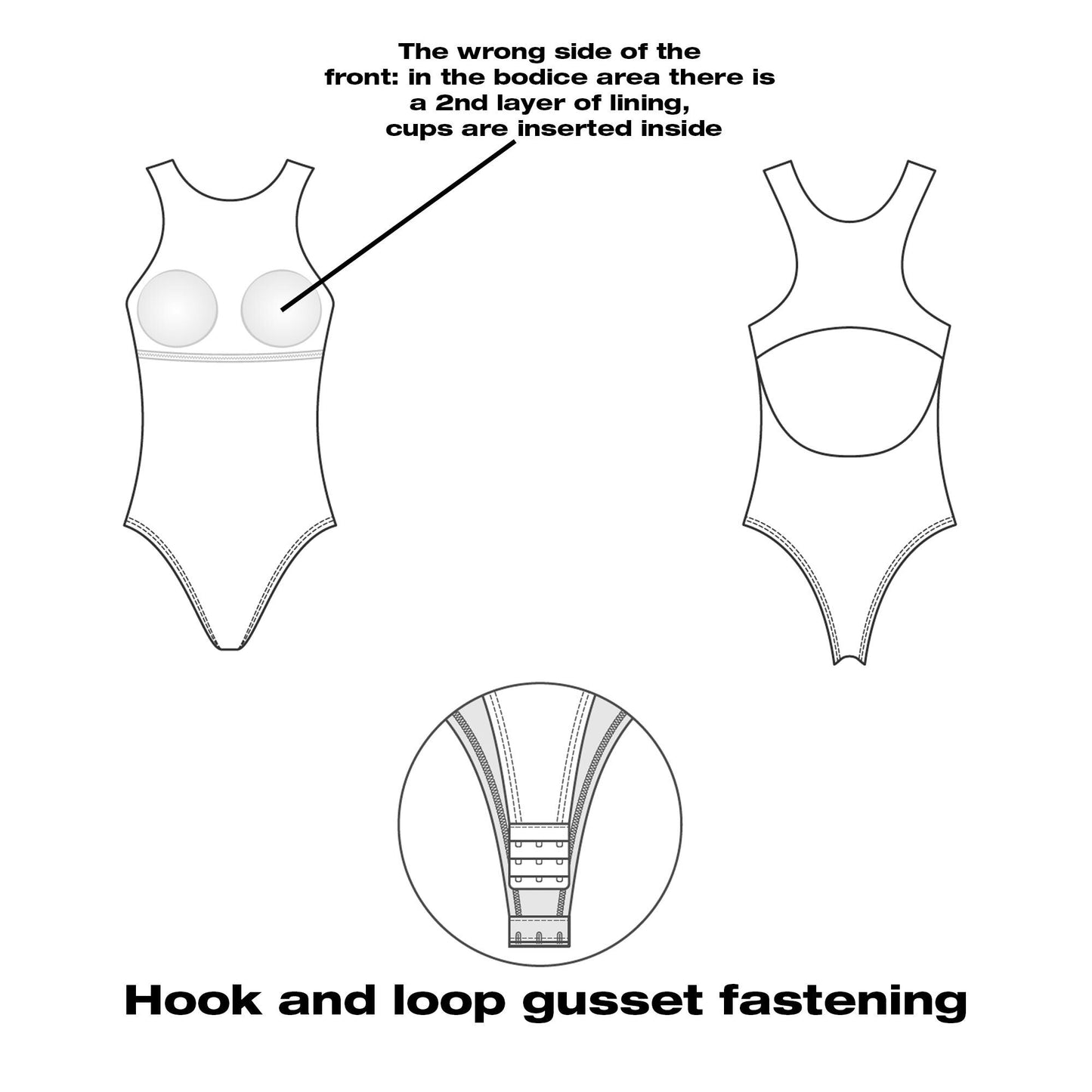 Bodysuit with Cutout Back Sewing Pattern | Romper / Jumpsuit | XS–XXL (US 6–16 / EU 34–48)