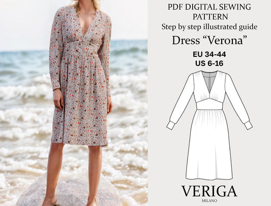 Verona Dress Pattern | Dress | XS–2XL (US 6–16 / EU 34–44)