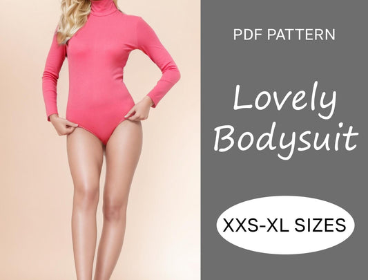 Bodysuit with Collar Pattern – Women’s Sewing Pattern XXS-XL
