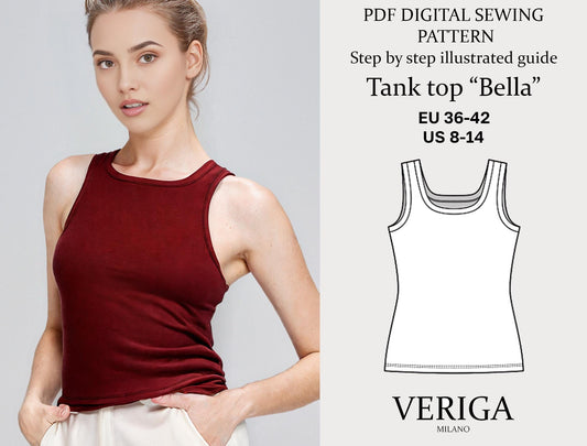 Tank Top Sewing Pattern S-XL – DIY Digital PDF Pattern