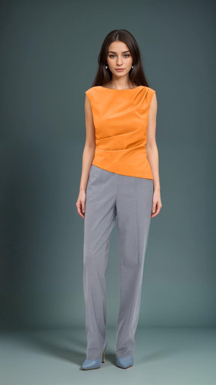 Pleated Top Sewing Pattern –  Draped Summer Top PDF Pattern